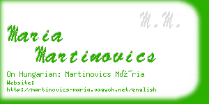 maria martinovics business card